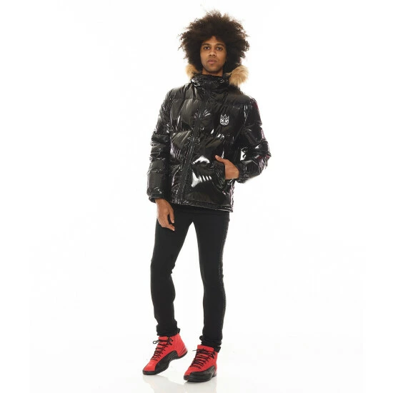 Cult Of Individuality Men's Duck Down Puffer Jacket With Faux Fur Hood In Black Coats, Jackets & Blazers 2 Cult Of Individuality Men's Duck Down Puffer Jacket With Faux Fur Hood In Black Coats, Jackets & Blazers - Image 2