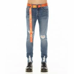 Cult Of Individuality Punk Super Skinny Jeans - Nebula Denim & Bottoms Blue -Cult of Individuality Shop unnamed file 1014