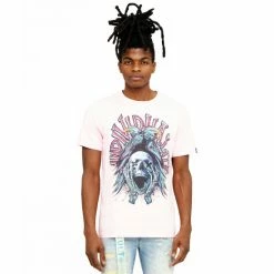 Cult Of Individuality S/S Crew T "Land Of The Free" T-Shirts Powder Pink