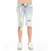 Cult Of Individuality Belted Rocker Short Shorts Light Blue