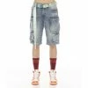 Cult Of Individuality Cargo Short Stretch Belted Shorts Acid