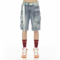 Cult Of Individuality Cargo Short Stretch Belted Shorts Acid
