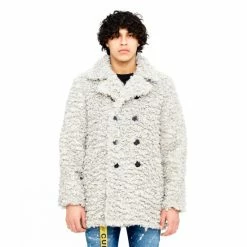 Cult Of Individuality Long Peacoat Coats, Jackets & Blazers Grey