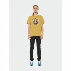 Cult Of Individuality 3D Clean Shimuchan Logo Short Sleeve Crew Neck Tee In Fall Leaf Tops Yellow