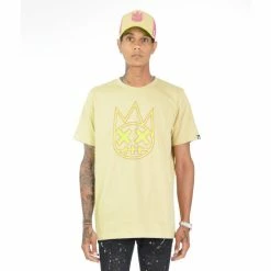 Cult Of Individuality T-Shirt Clean Shimuchan Logo Short Sleeve Crew Neck Tee T-Shirts Yellow