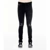 Cult Of Individuality PUNK SUPER SKINNY BLACK INK JEANS Clothing
