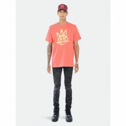 Cult Of Individuality T-shirt Brushed Shimuchan Logo Short Sleeve Crew Neck Tee T-Shirts Coral -Cult of Individuality Shop unnamed file 1077