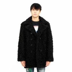 Cult Of Individuality Long Peacoat Coats, Jackets & Blazers Black