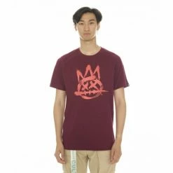 Cult Of Individuality T-shirt Brushed Shimuchan Logo Short Sleeve Crew Neck Tee T-Shirts Red