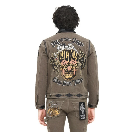 Cult Of Individuality Type 2 With Zip-Off Sleeve 'Lucky Bastard' Denim & Bottoms Army Green 2 Cult Of Individuality Type 2 With Zip-Off Sleeve 'Lucky Bastard' Denim & Bottoms Army Green - Image 2