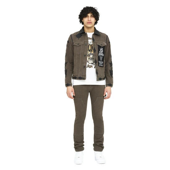 Cult Of Individuality Type 2 With Zip-Off Sleeve 'Lucky Bastard' Denim & Bottoms Army Green 3 Cult Of Individuality Type 2 With Zip-Off Sleeve 'Lucky Bastard' Denim & Bottoms Army Green - Image 3