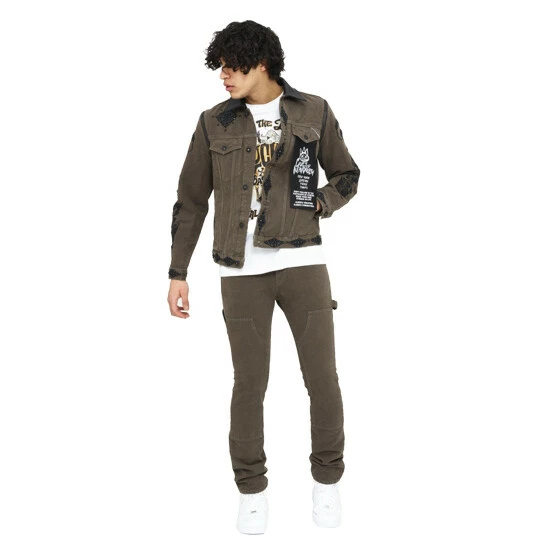 Cult Of Individuality Type 2 With Zip-Off Sleeve 'Lucky Bastard' Denim & Bottoms Army Green 4 Cult Of Individuality Type 2 With Zip-Off Sleeve 'Lucky Bastard' Denim & Bottoms Army Green - Image 4