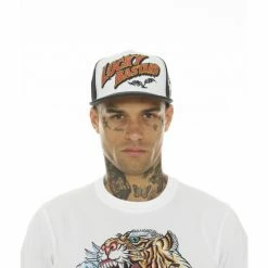 Cult Of Individuality Lucky Bastard Bat Logo Trucker Hat Hats White