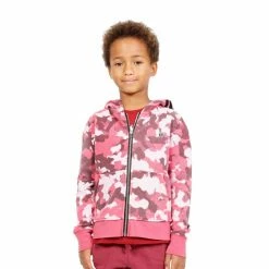Cult Of Individuality Kid's Camo Full Zip Hoody Boy Clothing Rio Red