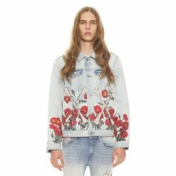Cult Of Individuality Type II Denim Jacket In Poppy Denim & Bottoms Blue -Cult of Individuality Shop unnamed file 112