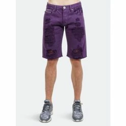 Cult Of Individuality Rebel Denim Shorts Denim & Bottoms Mulberry