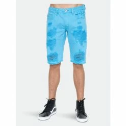 Cult Of Individuality Rebel Denim Shorts Denim & Bottoms Blue Grotto