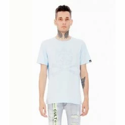 Cult Of Individuality Crystal Shimuchan Short Sleeve Crew Neck Tee T-Shirts Sky