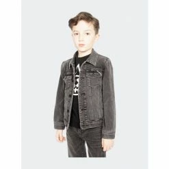 Cult Of Individuality Kid's Denim Jacket Stretch In Vintage Black Boy Clothing