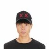 Cult Of Individuality Mesh Back Trucker Curved Visor XX Hats Black/red