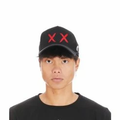 Cult Of Individuality Mesh Back Trucker Curved Visor XX Hats Black/red