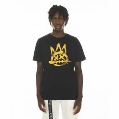 Cult Of Individuality T-shirt Brushed Shimuchan Logo Short Sleeve Crew Neck Tee T-Shirts Black