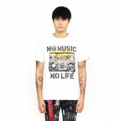 Cult Of Individuality S/s Crew T" No Music" T-Shirts White