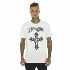 Cult Of Individuality T-Shirt Short Sleeve Crew Neck Tee "Saints Of Los Angeles" Motley Crue T-Shirts White
