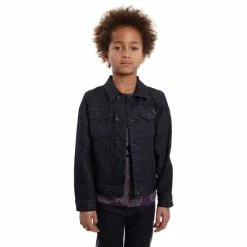 Cult Of Individuality Kid's Stripe Reflective Stretch Denim Jacket Boy Clothing Rinse