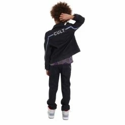 Cult Of Individuality Kid's Stripe Reflective Stretch Denim Jacket Boy Clothing Rinse -Cult of Individuality Shop unnamed file 1390