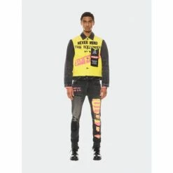 Cult Of Individuality Punk Super Skinny "Sex Pistols" Jeans In Bollocks Denim & Bottoms Black