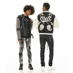Cult Of Individuality Varsity Jacket "Paisley" Coats, Jackets & Blazers Black -Cult of Individuality Shop unnamed file 16