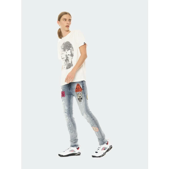 Cult Of Individuality Printed Skull T-Shirt T-Shirts White 3 Cult Of Individuality Printed Skull T-Shirt T-Shirts White - Image 3