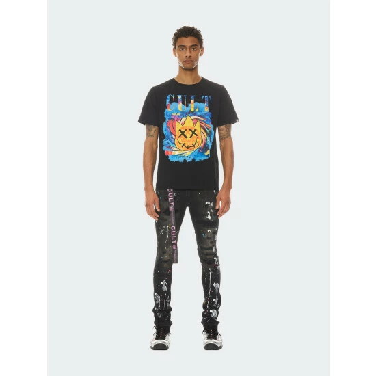 Cult Of Individuality Punk Super Skinny Jeans - Caviar Denim & Bottoms Black 1 Cult Of Individuality Punk Super Skinny Jeans - Caviar Denim & Bottoms Black