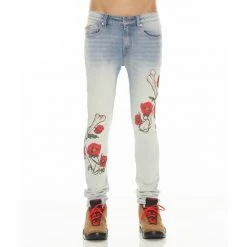 Cult Of Individuality Punk Super Skinny In Poppy Pant Denim & Bottoms Blue