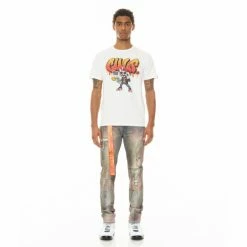 Cult Of Individuality Rocker Slim - Tuffet Denim & Bottoms Blue