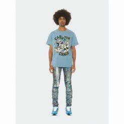 Cult Of Individuality Punk Nomad Jeans In Kasso Denim & Bottoms Blue