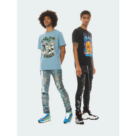 Cult Of Individuality Punk Nomad Jeans In Kasso Denim & Bottoms Blue 3 Cult Of Individuality Punk Nomad Jeans In Kasso Denim & Bottoms Blue - Image 3