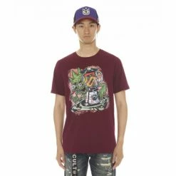 Cult Of Individuality Short Sleeve Crew Neck Tee "Blender" T-Shirts Beet Red