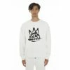 Cult Of Individuality Crew Neck Fleece Sweatshirts, Sweaters & Hoodies White