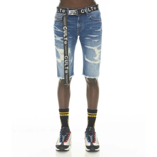 Cult Of Individuality Rocker Short Stretch Belted In Razor Shorts 1 Cult Of Individuality Rocker Short Stretch Belted In Razor Shorts