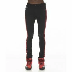 Cult Of Individuality Punk Super Skinny Denim & Bottoms Black