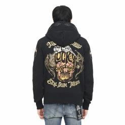 Cult Of Individuality Lucky Bastard Full Zip Hoody Sweatshirts, Sweaters & Hoodies Black