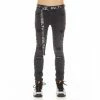 Cult Of Individuality Punk Super Skinny In Seams Denim & Bottoms Black