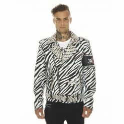 Cult of Individuality Shop 16 Cult Of Individuality Leather Moto Jacket Motley Crue Coats, Jackets & Blazers Zebra