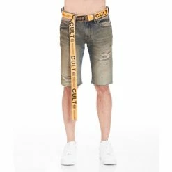 Cult Of Individuality Belted Rocker Short Shorts Dusk