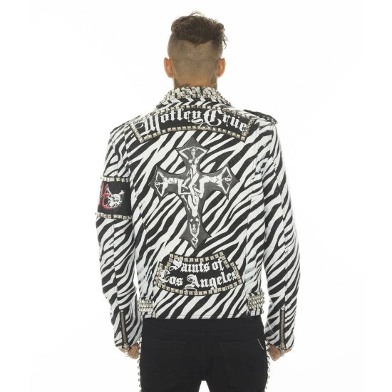 Cult Of Individuality Leather Moto Jacket Motley Crue Coats, Jackets & Blazers Zebra 3 Cult Of Individuality Leather Moto Jacket Motley Crue Coats, Jackets & Blazers Zebra - Image 3