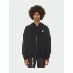 Cult Of Individuality Men's French Full Zip Hooded Sweatshirt Rock N Roll - Vintage Black Sweatshirts, Sweaters & Hoodies