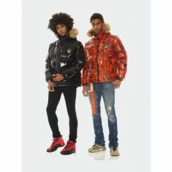 Cult Of Individuality Men's Duck Down Puffer Jacket With Faux Fur Hood In Orange Coats, Jackets & Blazers -Cult of Individuality Shop unnamed file 4