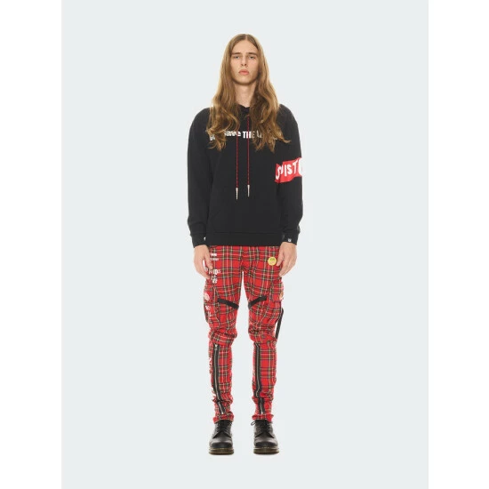 Cult Of Individuality Rocker Cargo "Sex Pistols" Pant In Plaid Pants Red 1 Cult Of Individuality Rocker Cargo "Sex Pistols" Pant In Plaid Pants Red